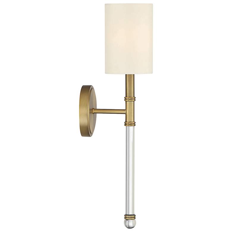 Image 4 Savoy House Fremont 21" High Warm Brass Wall Sconce more views