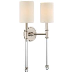 Savoy House Fremont 21"H Satin Nickel 2-Light Wall Sconce