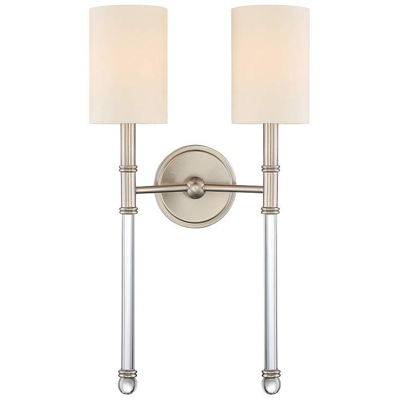 Image 3 Savoy House Fremont 21"H Satin Nickel 2-Light Wall Sconce more views