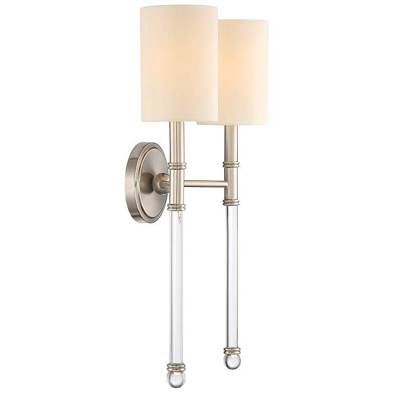 Image 4 Savoy House Fremont 21"H Satin Nickel 2-Light Wall Sconce more views
