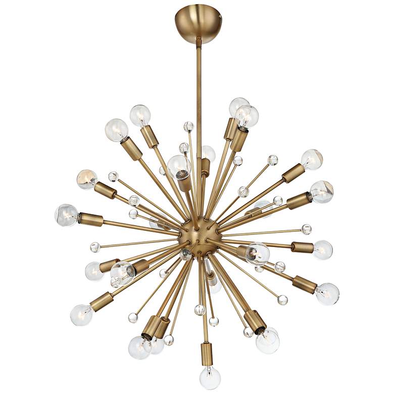 Image 2 Savoy House Galea 23 inch Wide Warm Brass 24-Light Chandelier