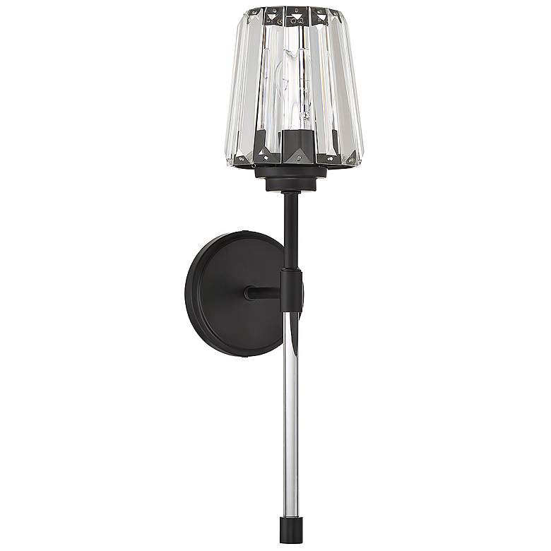 Image 3 Savoy House Garnet 20 1/2" High Matte Black Wall Sconce more views