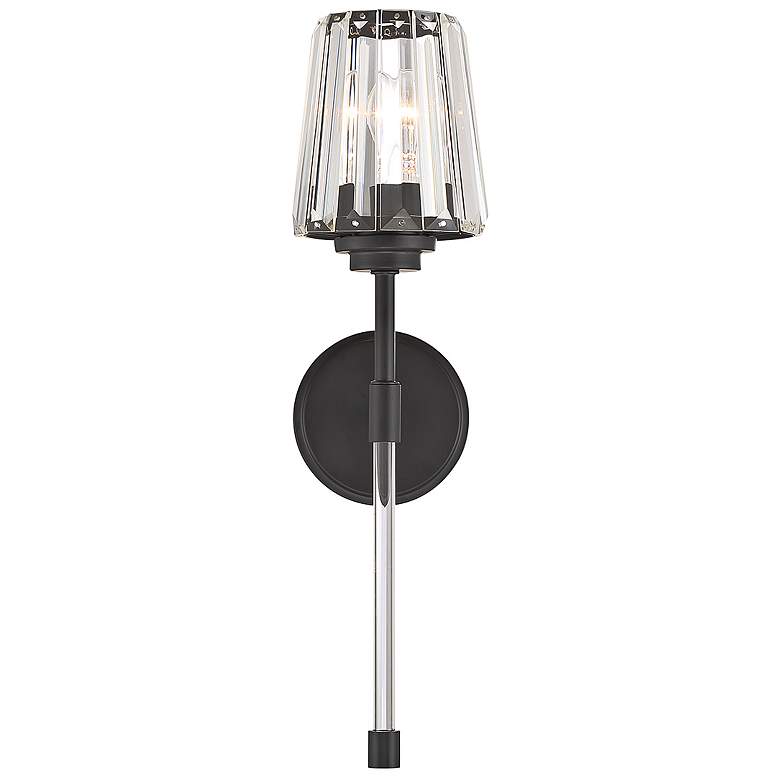 Image 4 Savoy House Garnet 20 1/2" High Matte Black Wall Sconce more views