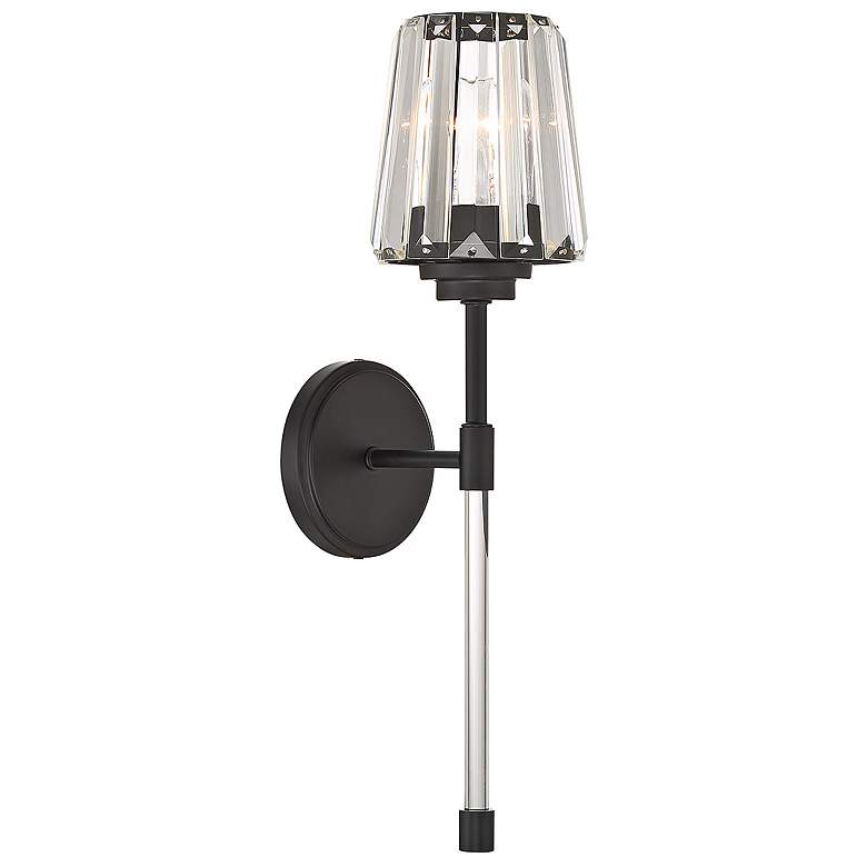Image 5 Savoy House Garnet 20 1/2" High Matte Black Wall Sconce more views