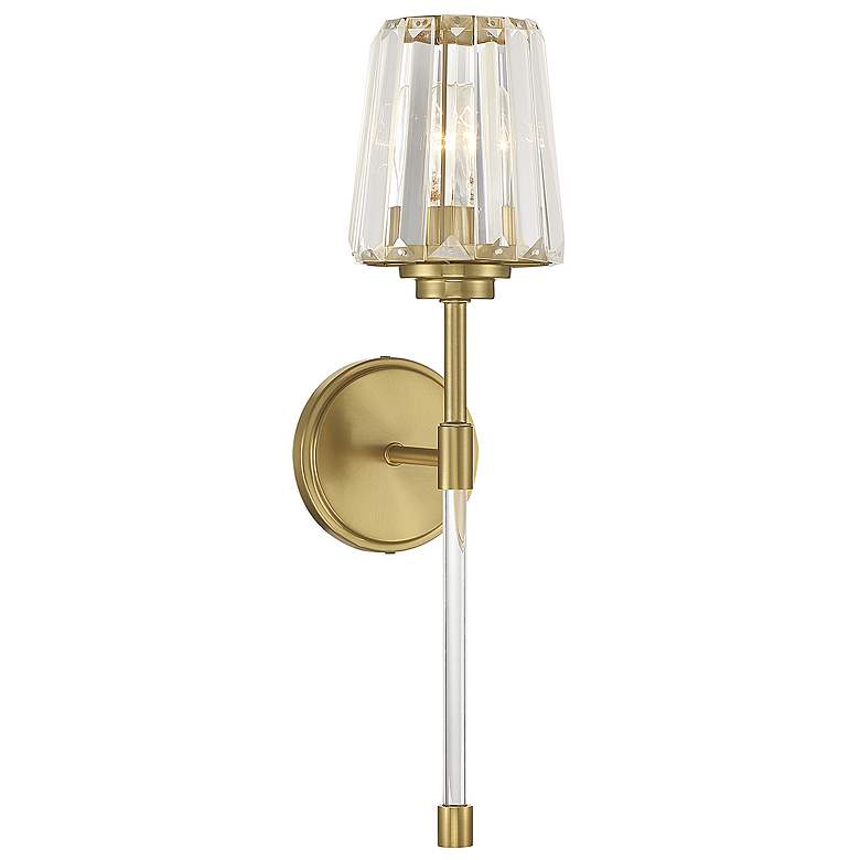 Image 1 Savoy House Garnet 20 1/2" High Warm Brass Wall Sconce