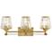 Savoy House Garnet 24" Wide Warm Brass 3-Light Bath Light