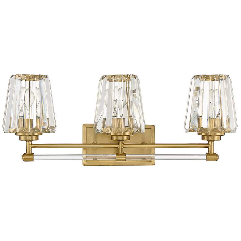Image 4 Savoy House Garnet 24" Wide Warm Brass 3-Light Bath Light more views
