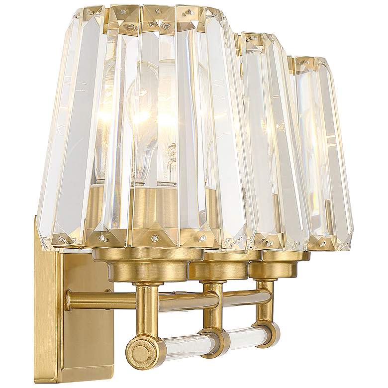 Image 6 Savoy House Garnet 24" Wide Warm Brass 3-Light Bath Light more views