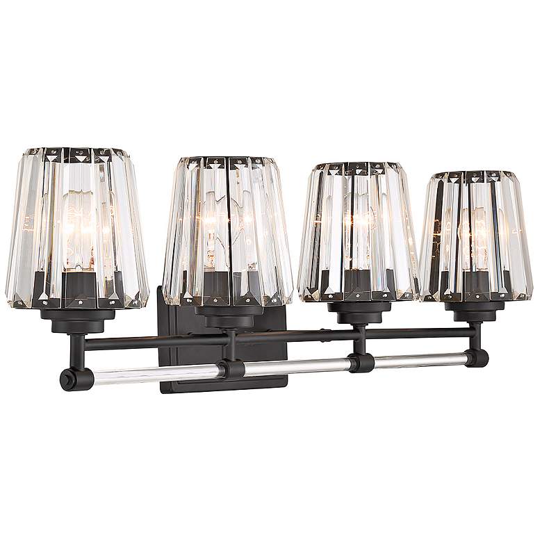 Image 4 Savoy House Garnet 32" Wide Matte Black 4-Light Bath Light more views