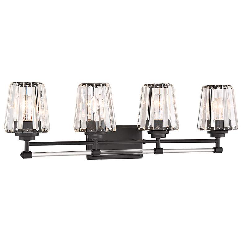 Image 5 Savoy House Garnet 32" Wide Matte Black 4-Light Bath Light more views
