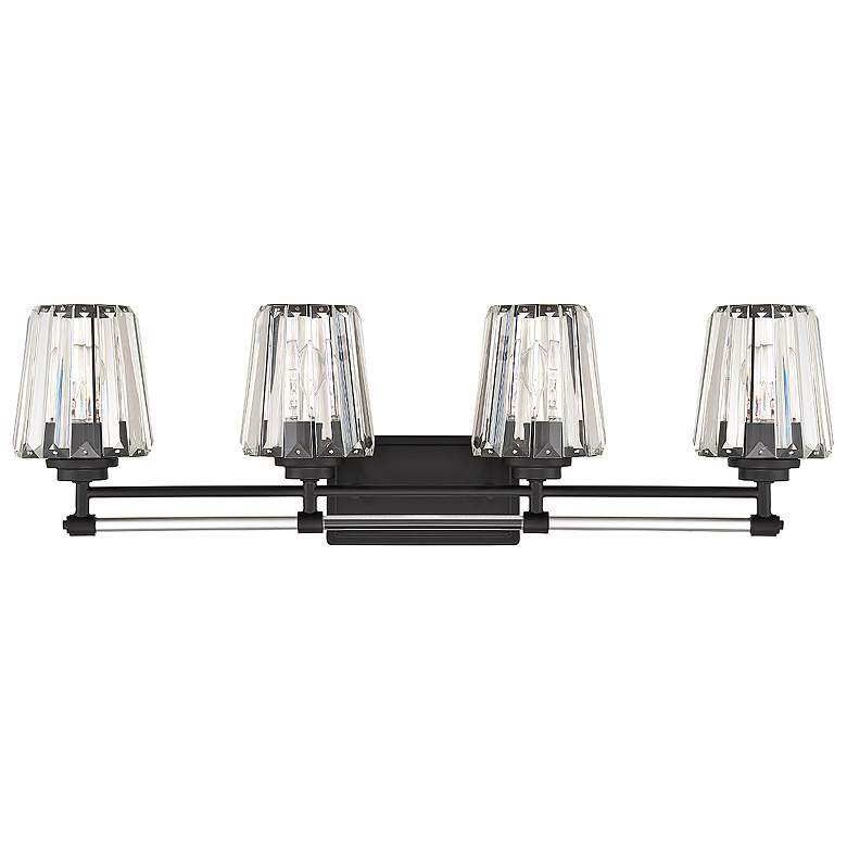 Image 6 Savoy House Garnet 32" Wide Matte Black 4-Light Bath Light more views