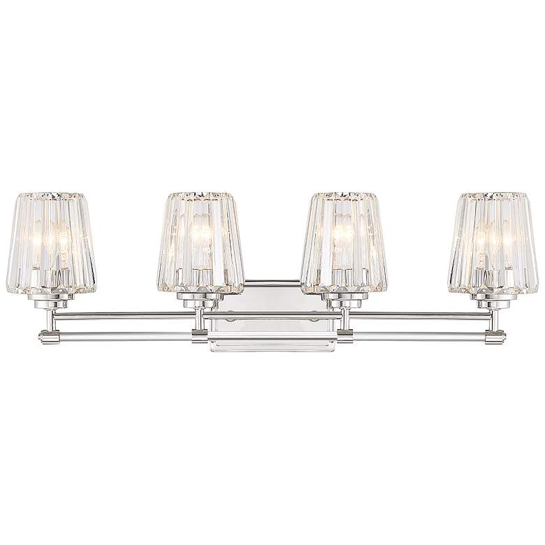 Image 1 Savoy House Garnet 32"W Polished Nickel 4-Light Bath Light