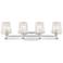 Savoy House Garnet 32"W Polished Nickel 4-Light Bath Light