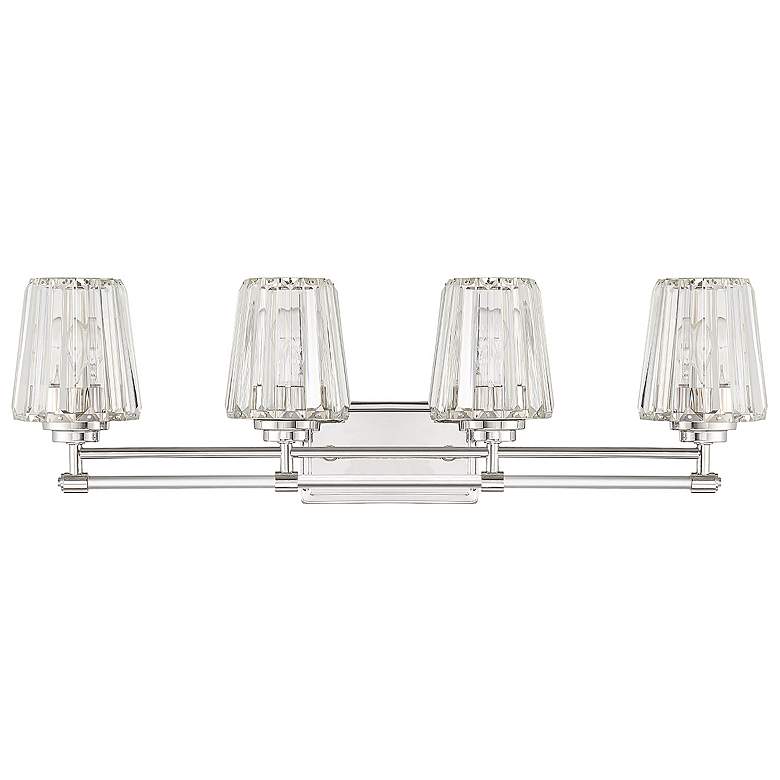 Image 3 Savoy House Garnet 32"W Polished Nickel 4-Light Bath Light more views