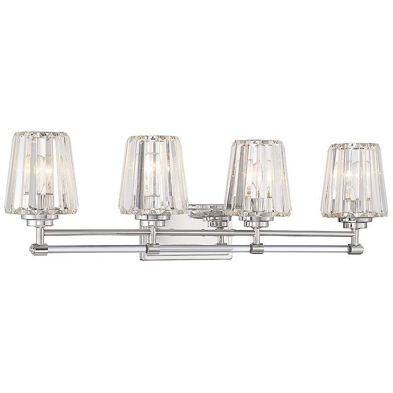 Image 4 Savoy House Garnet 32"W Polished Nickel 4-Light Bath Light more views