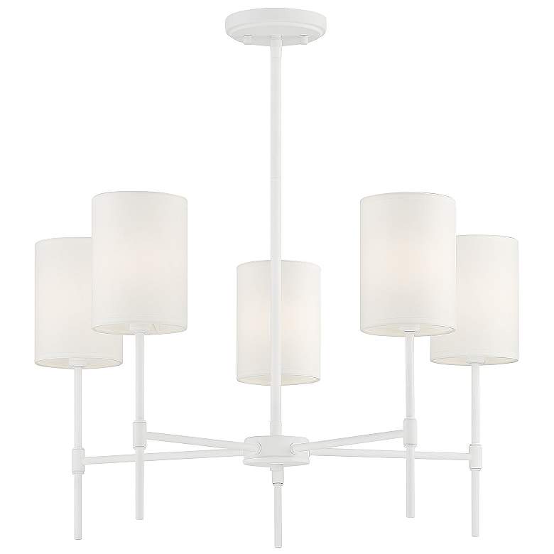 Image 3 Savoy House Garrett 25" Wide Bisque White 5-Light Chandelier more views