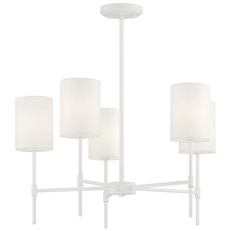Image 5 Savoy House Garrett 25" Wide Bisque White 5-Light Chandelier more views