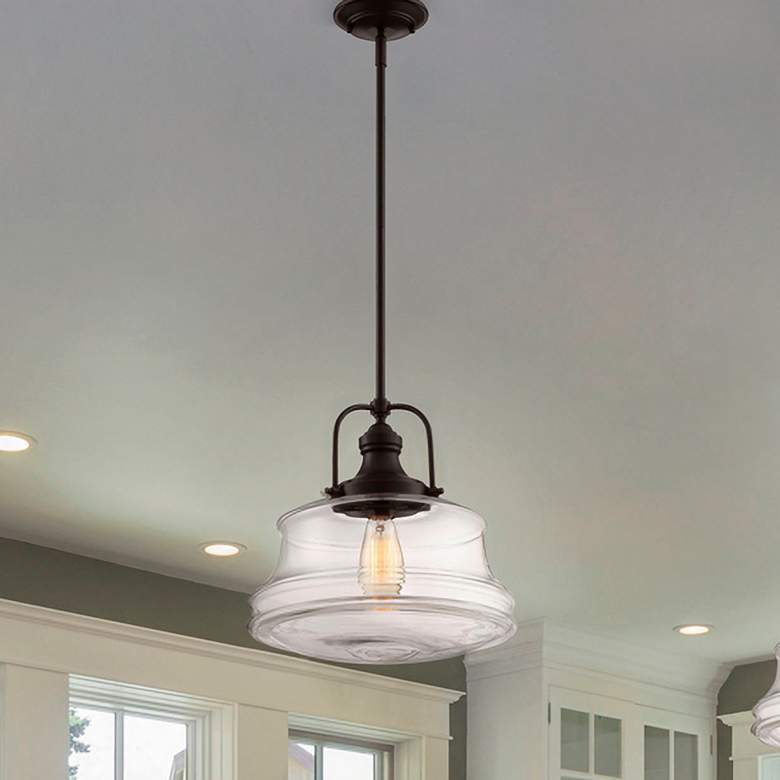 Image 1 Savoy House Garvey 14" Wide English Bronze Pendant Light