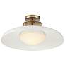 Thumbnail4 of Savoy House Gavin 20" White & Warm Brass Accents 1-Light Ceiling L more views