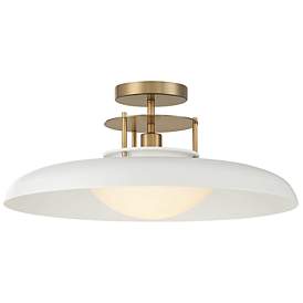 Image5 of Savoy House Gavin 20" White & Warm Brass Accents 1-Light Ceiling L more views