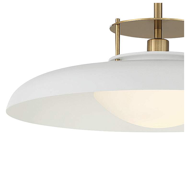 Image 2 Savoy House Gavin 20 inch Wide White with Warm Brass Accents 1-Light Penda more views