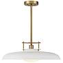 Savoy House Gavin 20" Wide White with Warm Brass Accents 1-Light Penda
