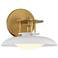 Savoy House Gavin 8" High White with Warm Brass Accents 1-Light Wall S