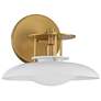 2_Savoy House Gavin 8" High White with Warm Brass Accents 1-Light Wall S more views