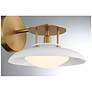 6_Savoy House Gavin 8" High White with Warm Brass Accents 1-Light Wall S more views