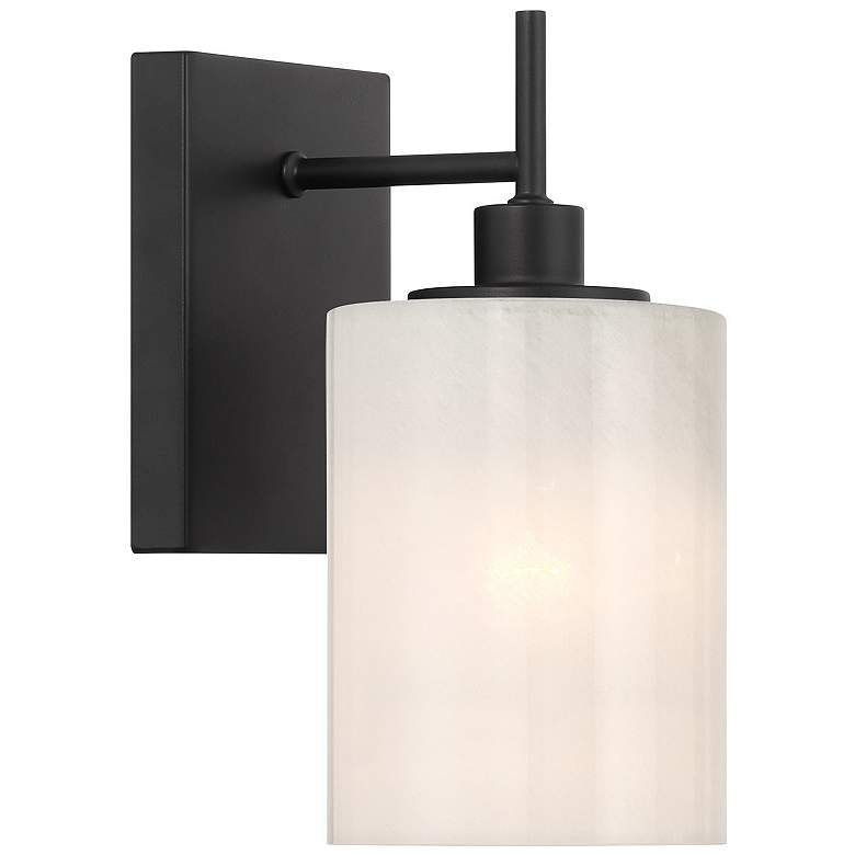 Image 1 Savoy House Gemsa 9 3/4" High Matte Black Wall Sconce