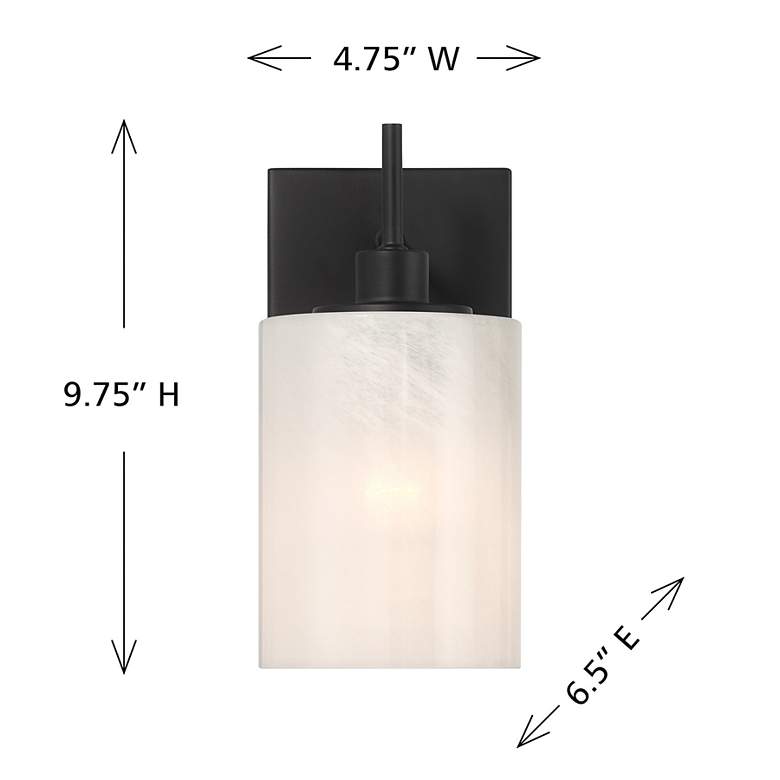 Image 6 Savoy House Gemsa 9 3/4" High Matte Black Wall Sconce more views