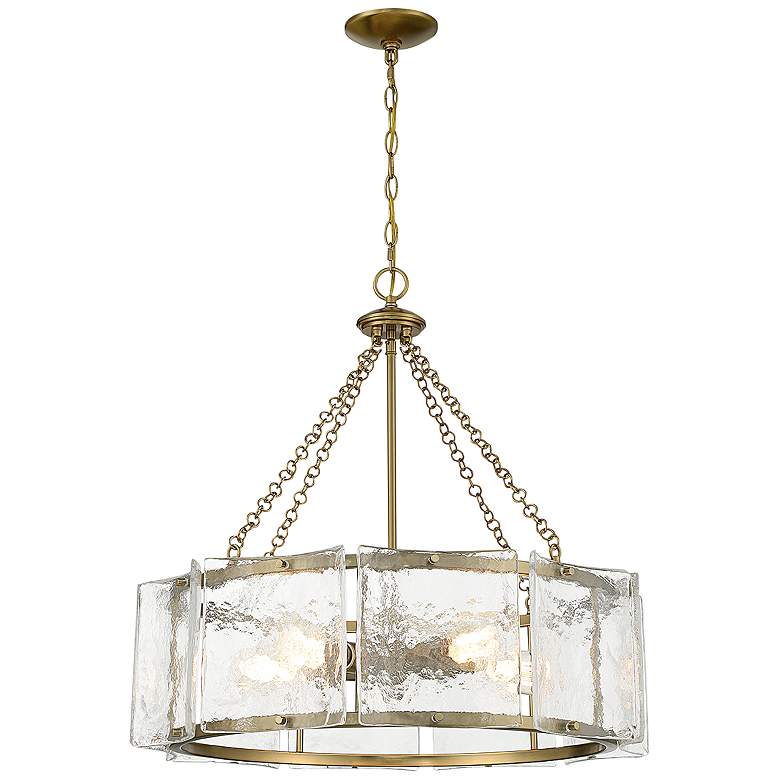 Image 3 Savoy House Genry 26 inch Wide Warm Brass 5-Light Pendant more views
