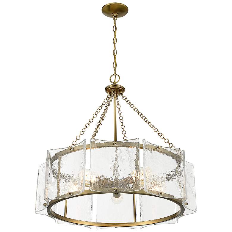 Image 5 Savoy House Genry 26 inch Wide Warm Brass 5-Light Pendant more views