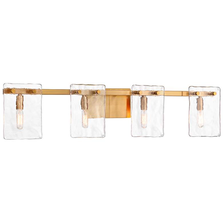 Image 3 Savoy House Genry 35"W Warm Brass 4-Light Vanity Bath Light more views