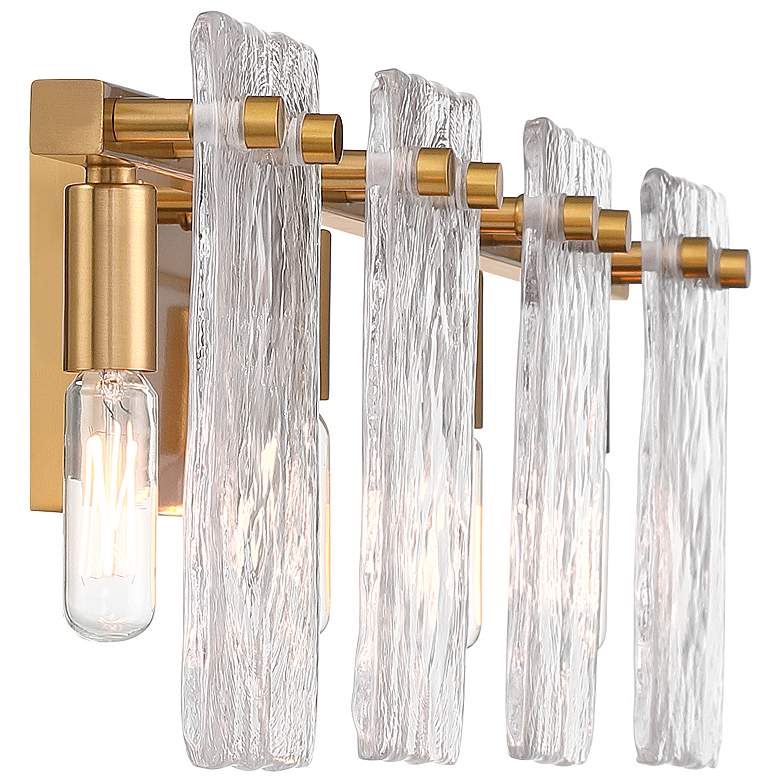 Image 5 Savoy House Genry 35"W Warm Brass 4-Light Vanity Bath Light more views