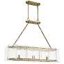 1_Savoy House Genry 41"W Warm Brass 3-Light Linear Chandelier