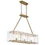 4_Savoy House Genry 41"W Warm Brass 3-Light Linear Chandelier more views