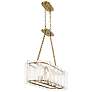 5_Savoy House Genry 41"W Warm Brass 3-Light Linear Chandelier more views