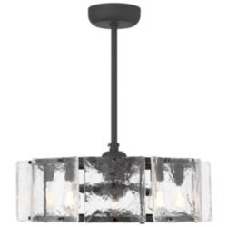 Savoy House Genry 5-Light LED Black and Fosted Glass Fan D&#39;Lier