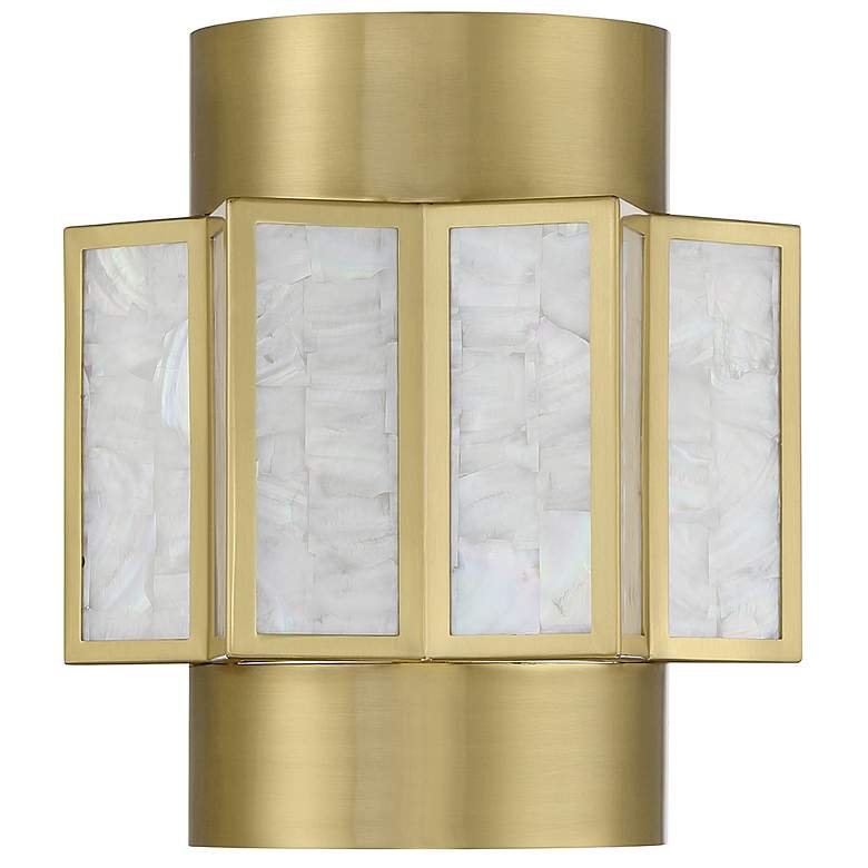 Image 2 Savoy House Gideon 11" High Warm Brass 2-Light Wall Sconce more views