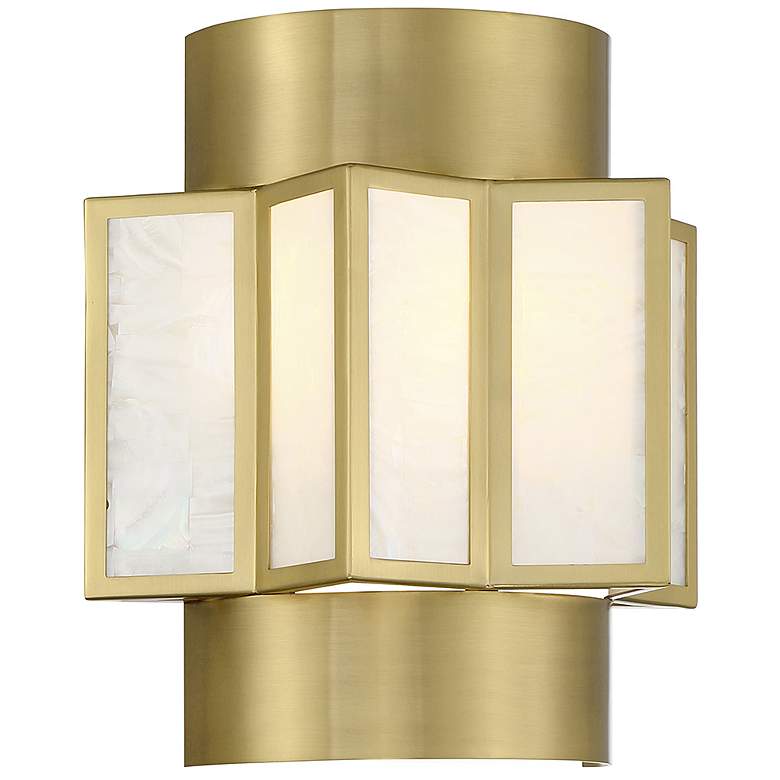 Image 3 Savoy House Gideon 11" High Warm Brass 2-Light Wall Sconce more views