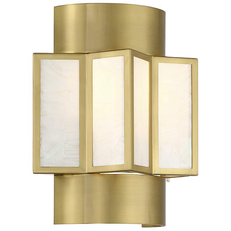 Image 4 Savoy House Gideon 11" High Warm Brass 2-Light Wall Sconce more views