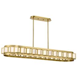 Savoy House Gideon 14.5" Wide Warm Brass 8-Light Linear Chandelier