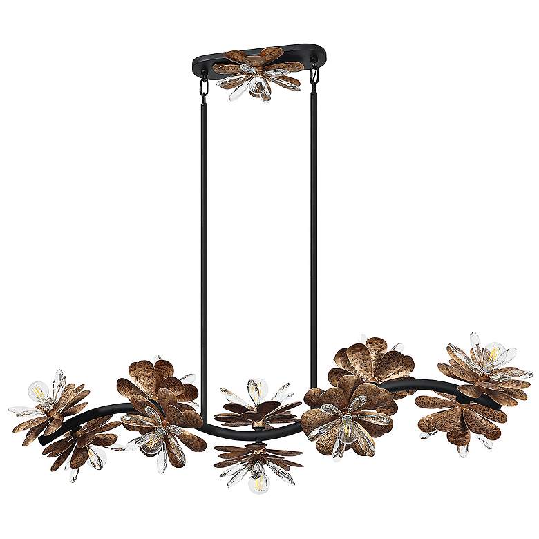 Image 4 Savoy House Giselle 48" Wide 10-Light Linear Flower Petal Chandelier more views
