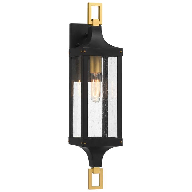 Image 1 Savoy House Glendale 24 1/2" High Black Outdoor Wall Light