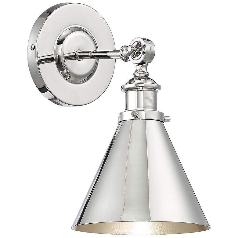 Image 1 Savoy House Glenn 12" High Polished Nickel Wall Sconce