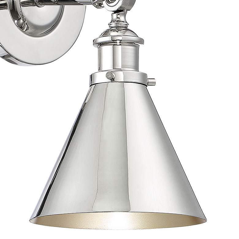 Image 2 Savoy House Glenn 12" High Polished Nickel Wall Sconce more views