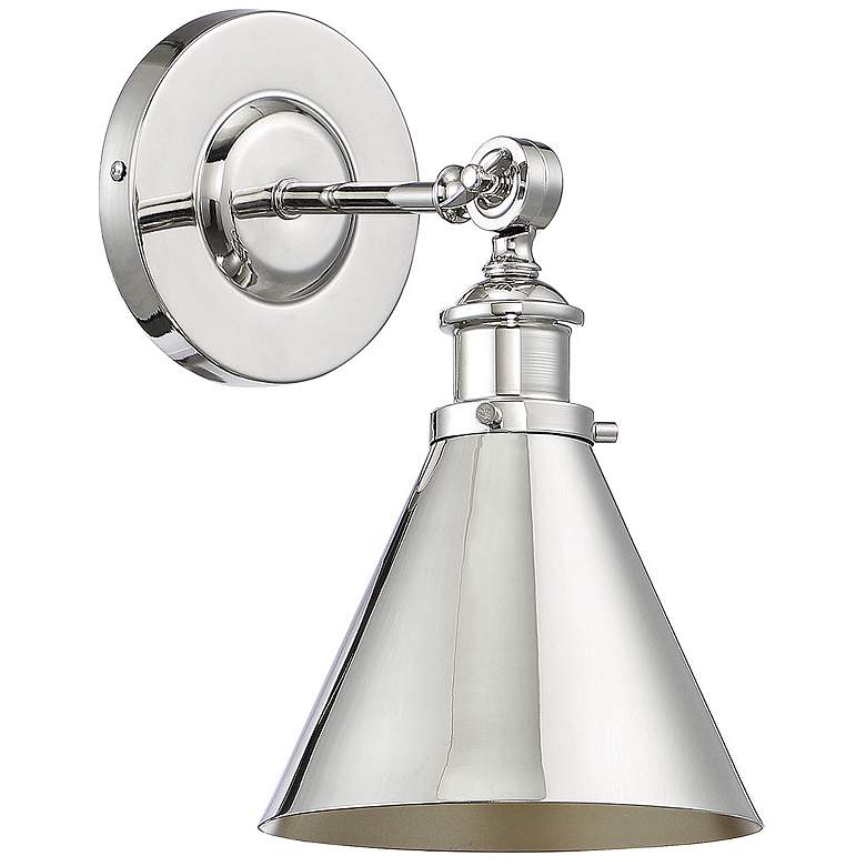 Image 3 Savoy House Glenn 12" High Polished Nickel Wall Sconce more views