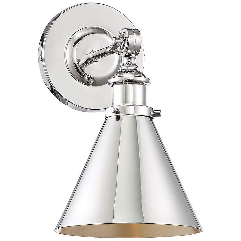 Image 4 Savoy House Glenn 12" High Polished Nickel Wall Sconce more views