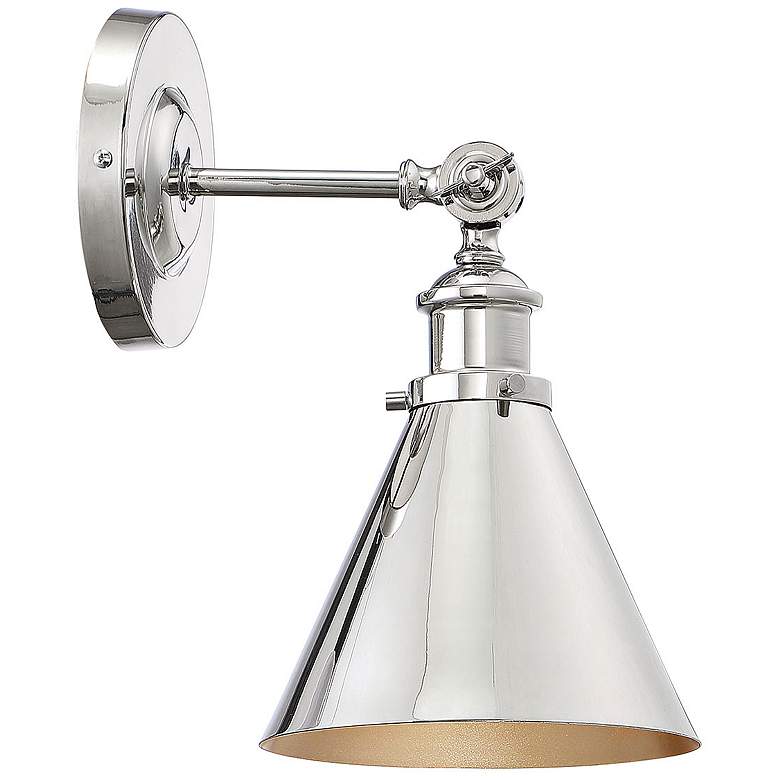 Image 5 Savoy House Glenn 12" High Polished Nickel Wall Sconce more views